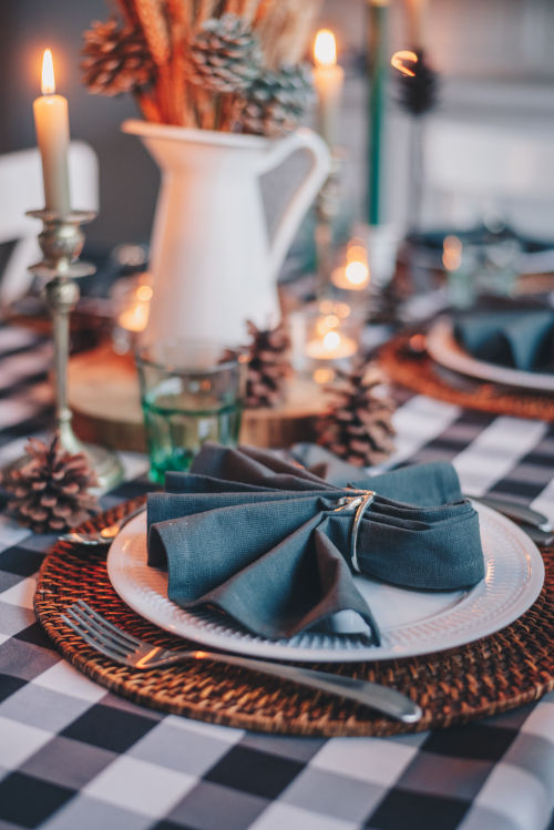 Holiday table setting
