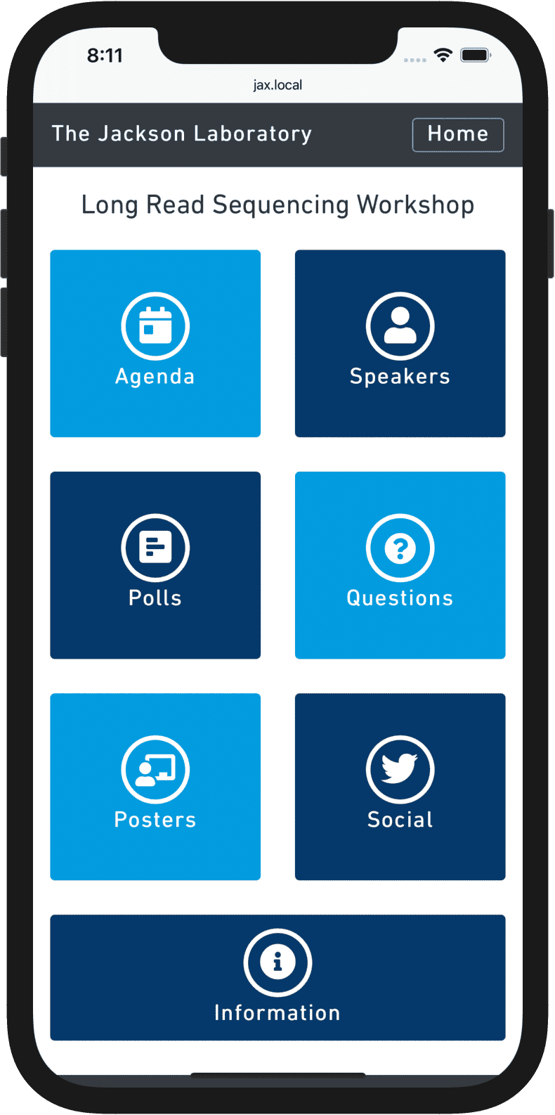 Screenshot of Jax Long Reads website on a mobile phone